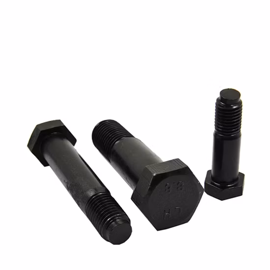 Grado pesado 8,8 del acero de carbono del negro del ANSI del perno hexagonal del hilo completo DIN933/DIN931