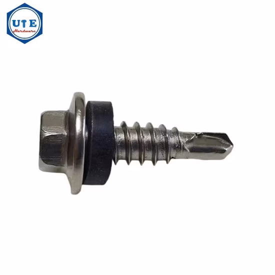 Tornillo de máquina de acero inoxidable, tornillo autorroscante, tornillo autoperforante, tornillo de cabeza hexagonal, tornillos de fijación para madera